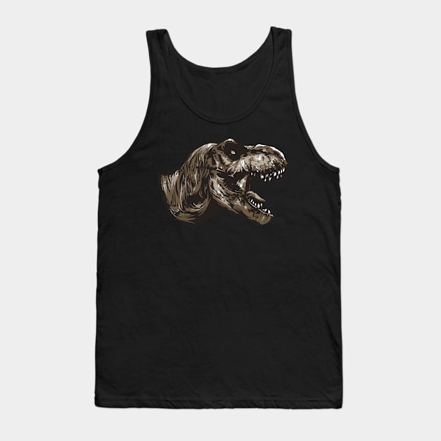 tyrannosaurus rex head Tank Top by ShirtyLife